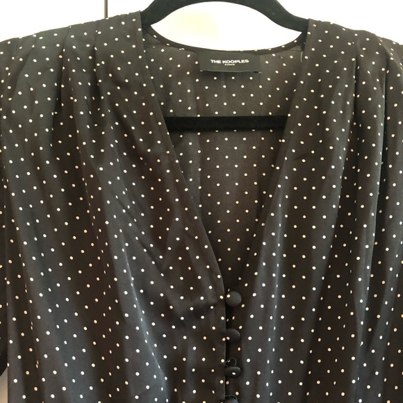 The Kooples | new with tags - long sleeve Midi dress - size 0/2 - black - Picture 8 of 10